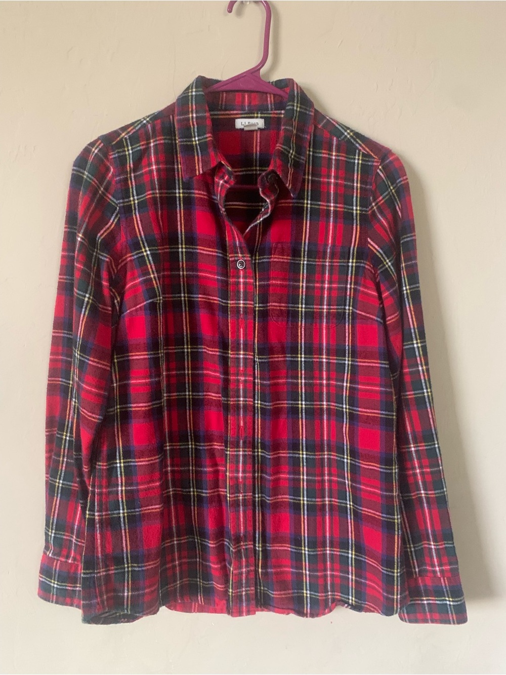 Classic Red Plaid Button-Up Shirt - women